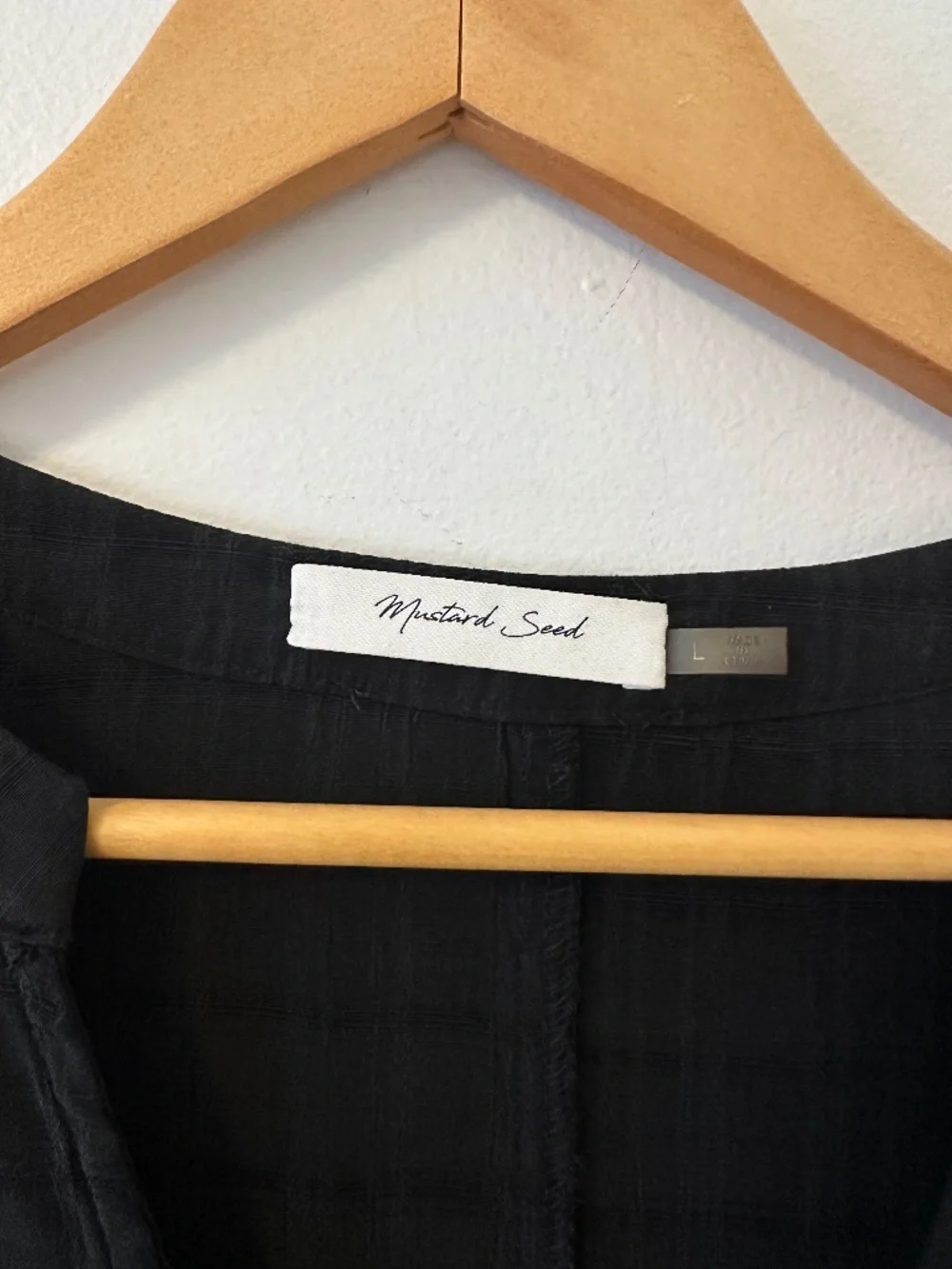 Mustard Seed Black Cottage Core Prairie Midi Dress | Size Large - Picture 4 of 8